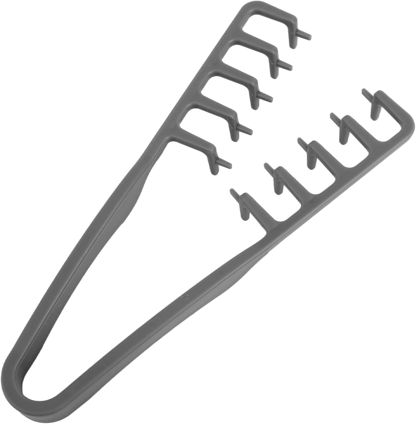 Peigne - dents larges 18x10cm - poignée texturée, ABS, gris