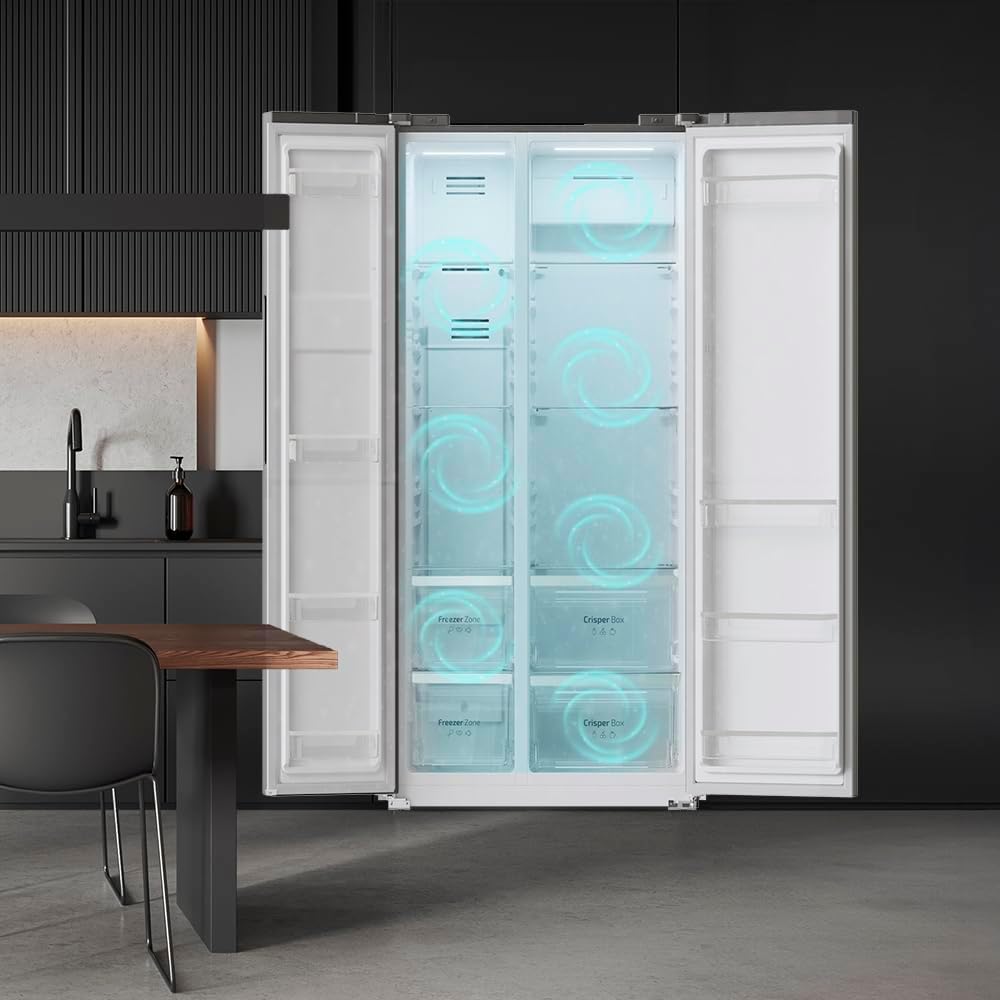 Cecotec - Bolero CoolMarket série - 562L, No Frost, classe E, fonctions rapides SBS 562 Dark E