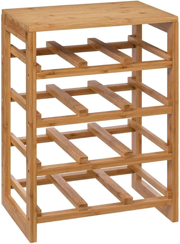 5five - Linha - 35x24x47 cm - étagère à bouteilles bambou 12 places