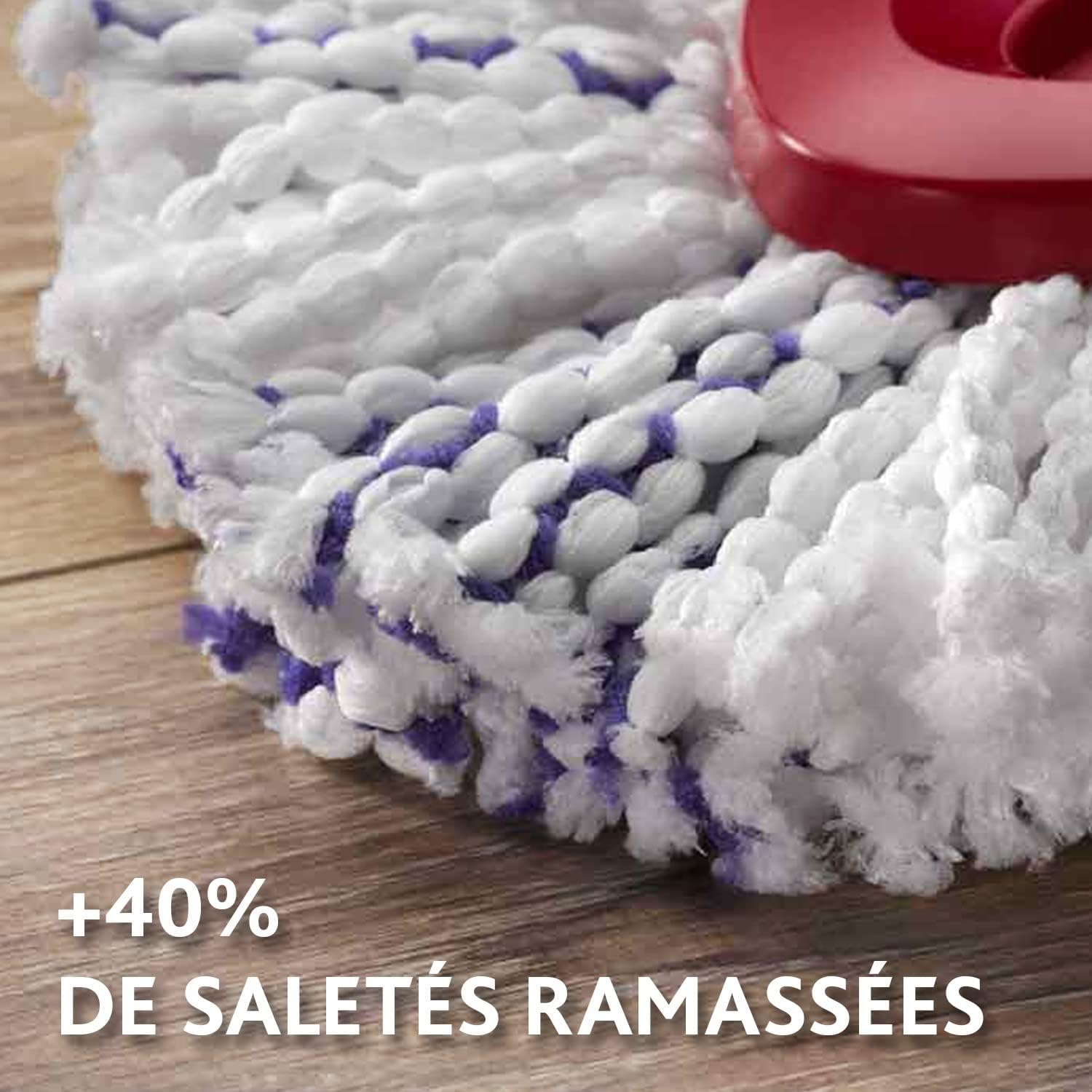 Vileda - Turbo 3en1 - 85-123cm - balai rotatif et seau à pédale