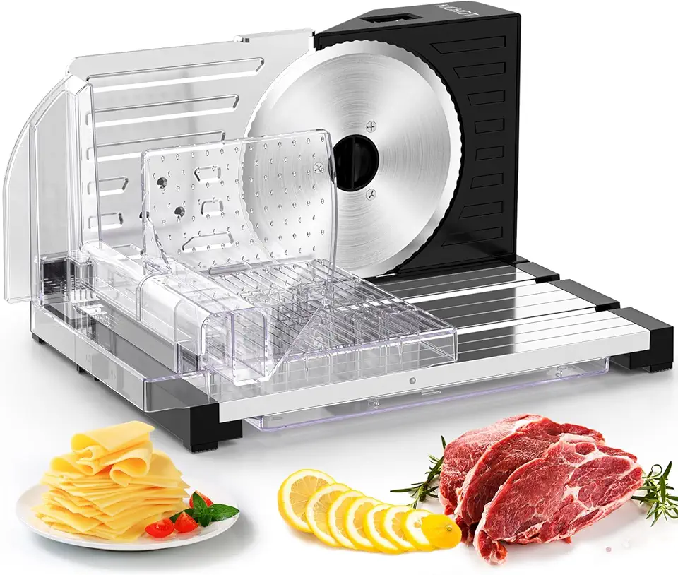 Trancheuse électrique universelle - pliable, épaisseur réglable, 160W, compacte