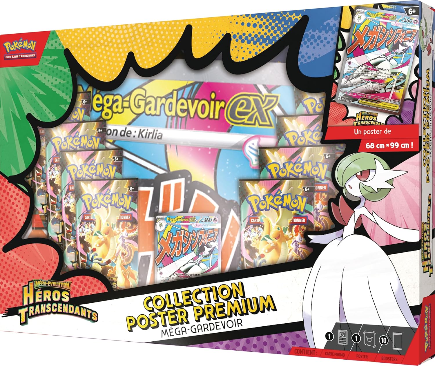Pokémon - Collection Premium Méga-Évolution - poster + 10 boosters - carte brillante exclusive