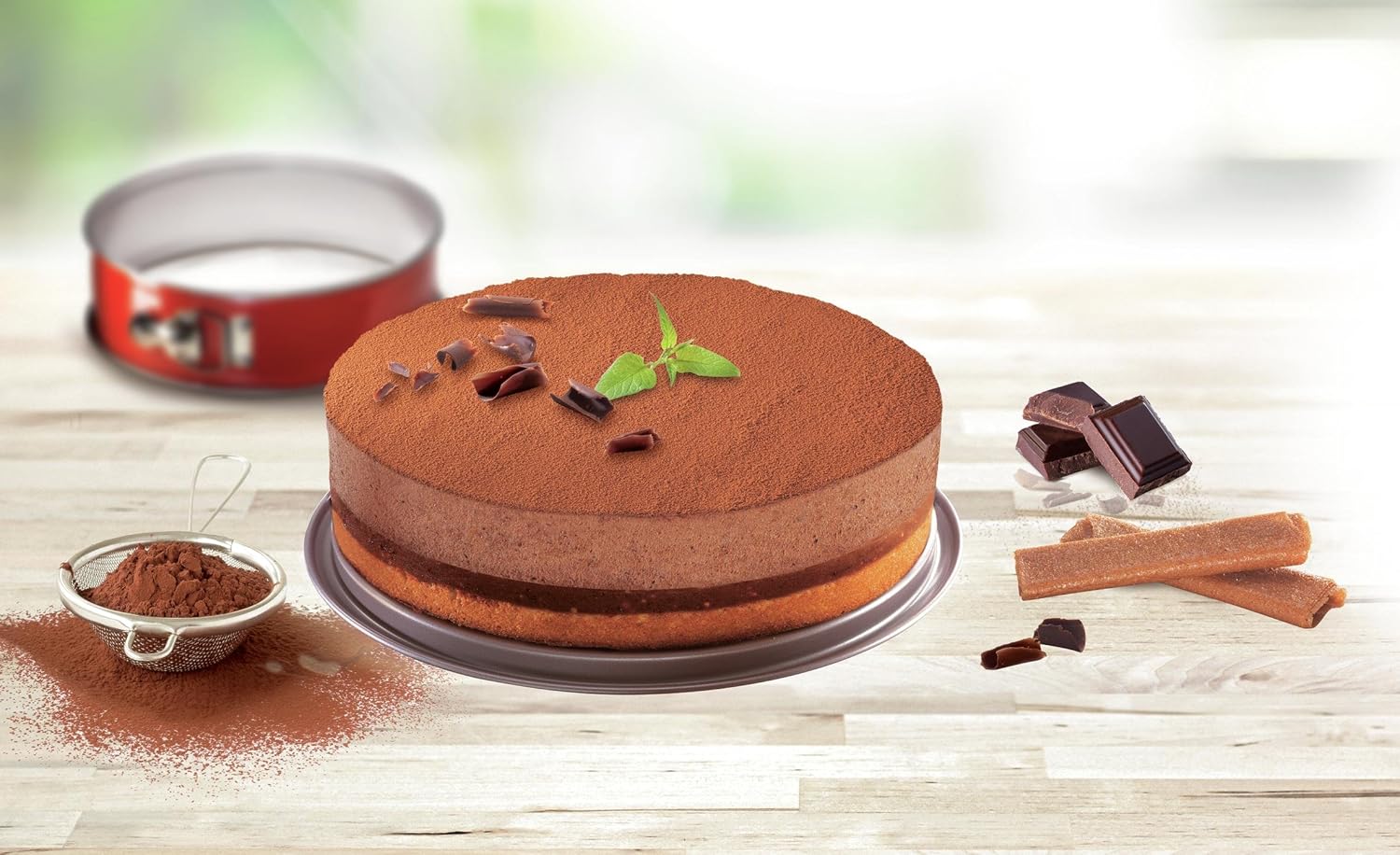 Tefal - Delibake moule à charnière 23 cm acier carbone rouge - J1641214