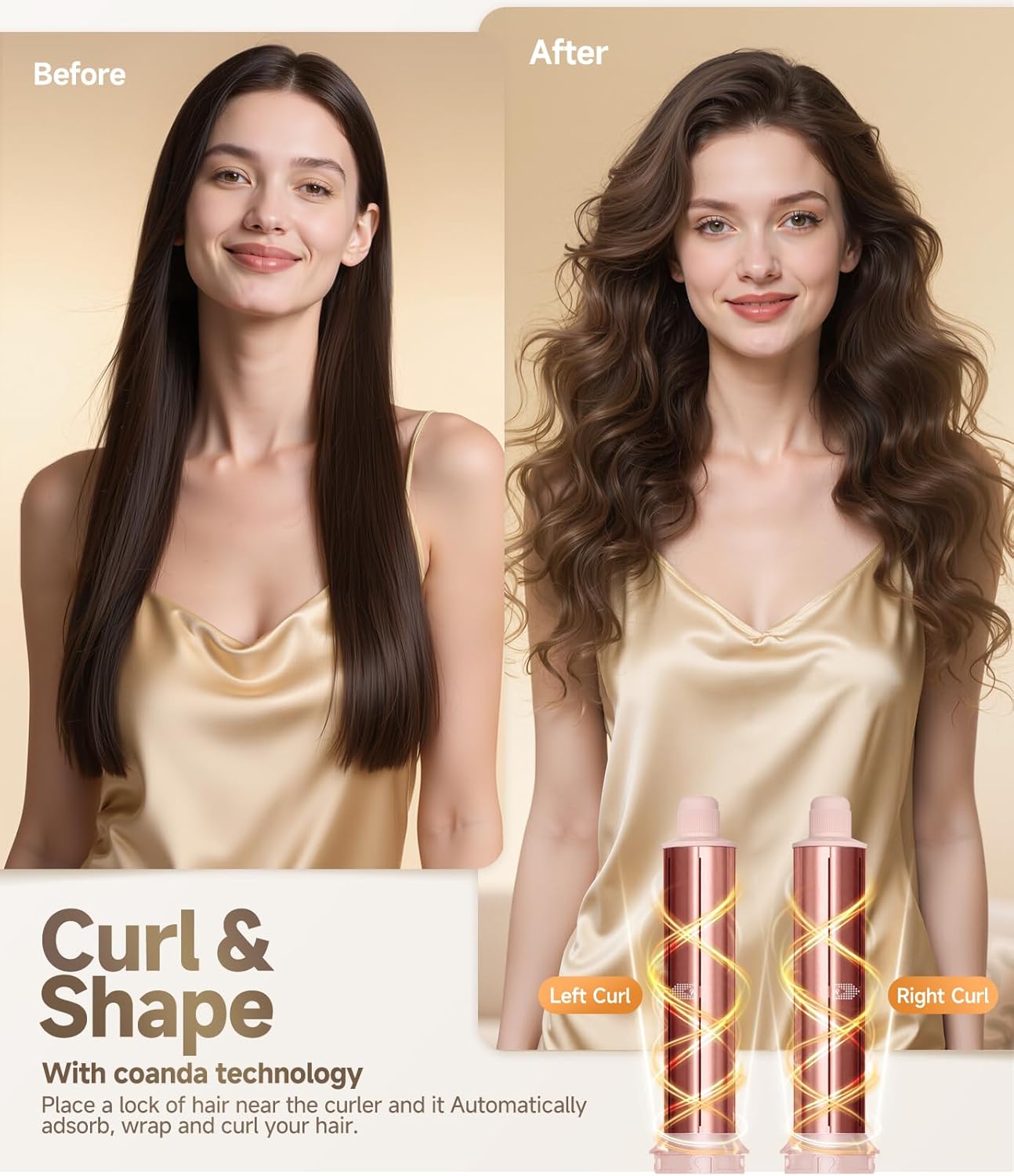 Brosse soufflante 8 en 1 - Air Styler flexible, brushing, boucleur, lissage