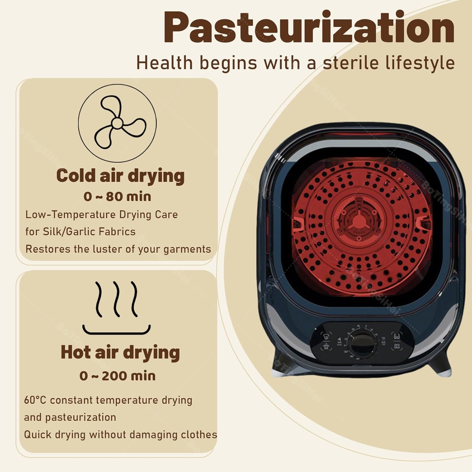 Sèche-linge condensateur portable, 0,8 kg, mini, faible bruit, compact