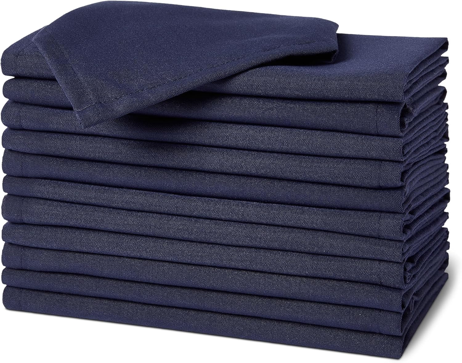 maxideelz Basics - serviettes tissu - 43x43 cm - réutilisables, antitaches, infroissables, lot de 12, bleu