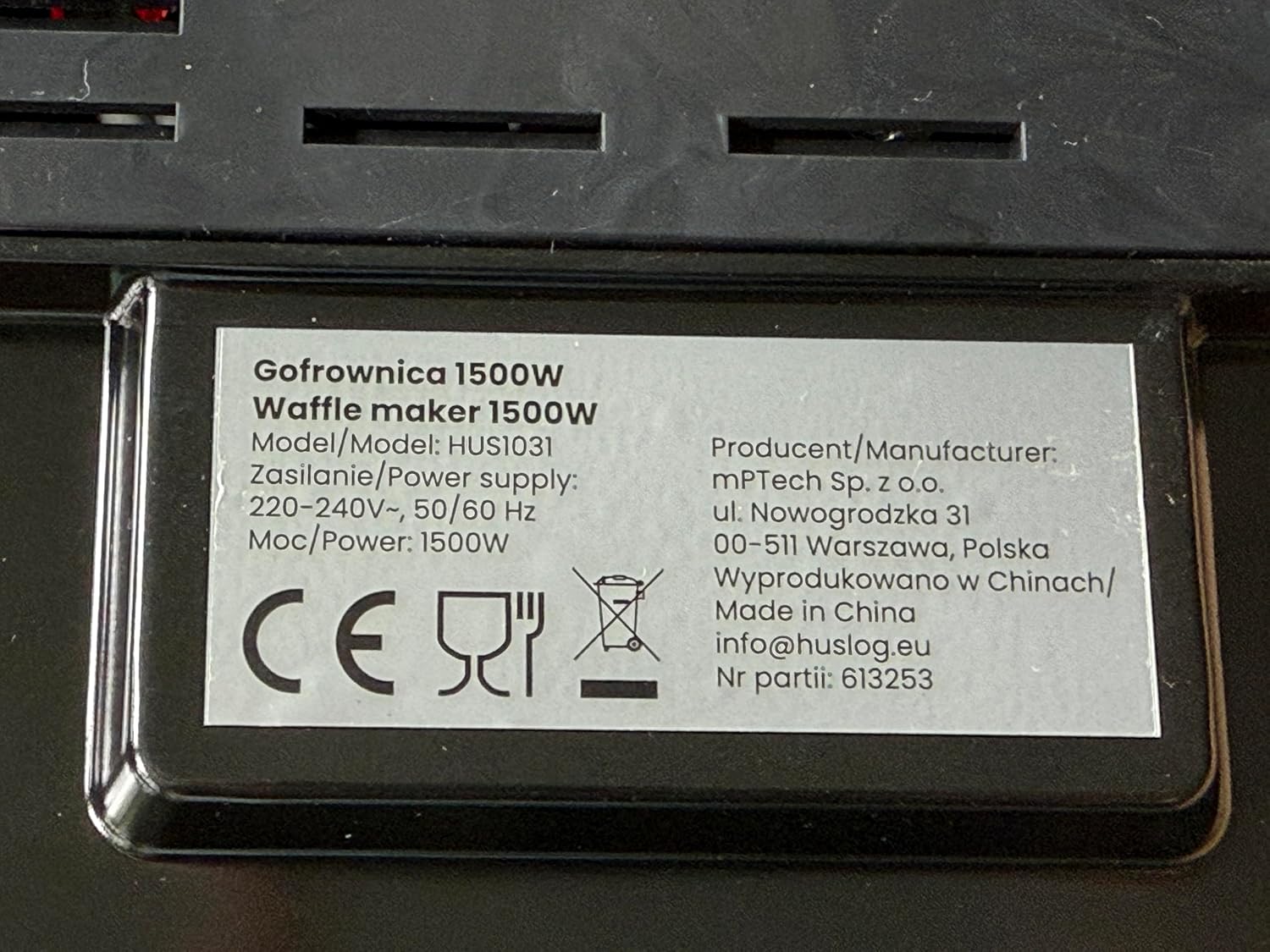 Gaufrier électrique - 4 gaufres belges, 1500W, plaques antiadhésives, température réglable, poignée Cool Touch