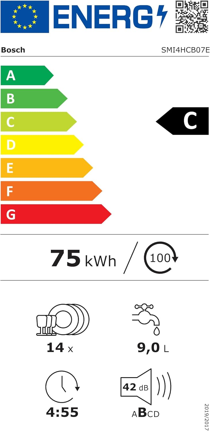 Bosch - Série 4 lave-vaisselle encastrable 60cm noir, connectivité Smart SMI4HCB07E