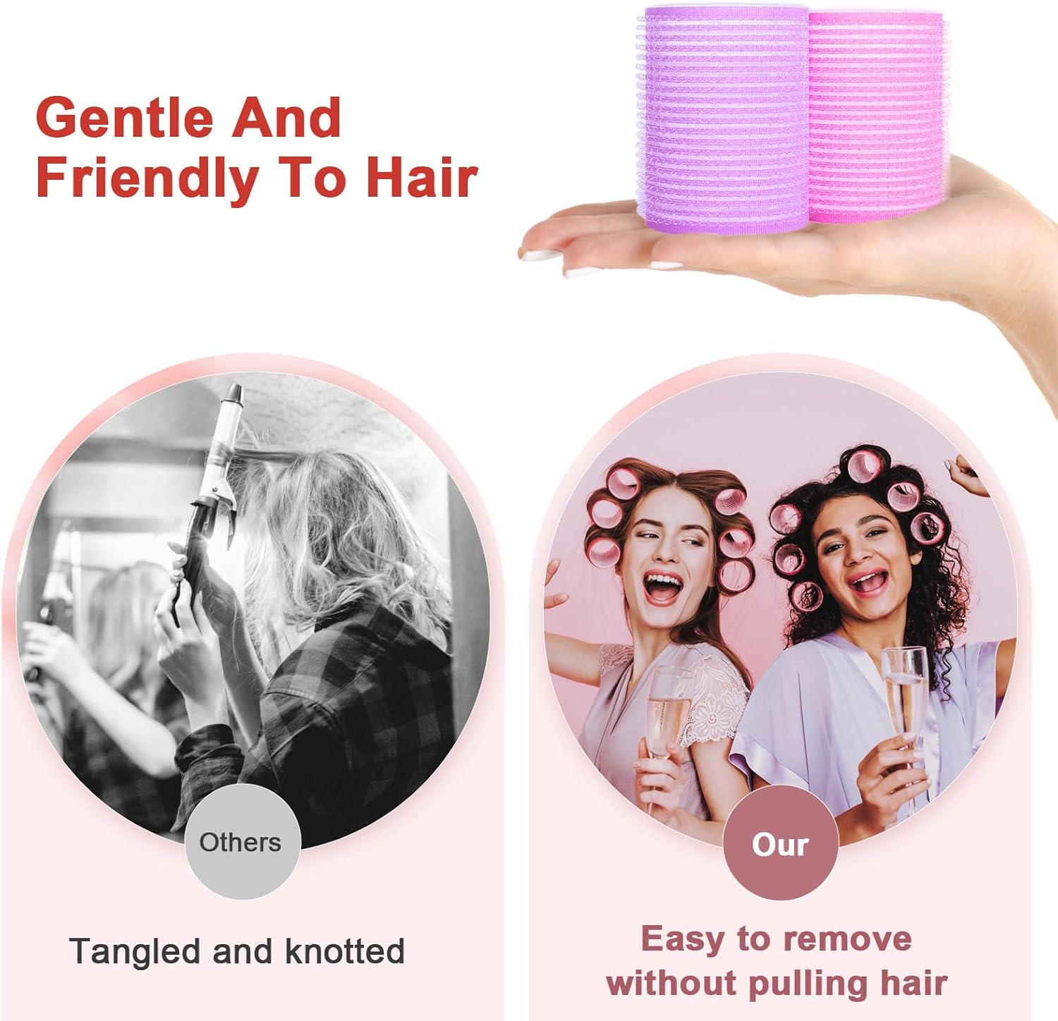 Bigoudis cheveux - lot de 30 rouleaux magiques et 12 pinces métal - pour femmes, enfants, styling DIY