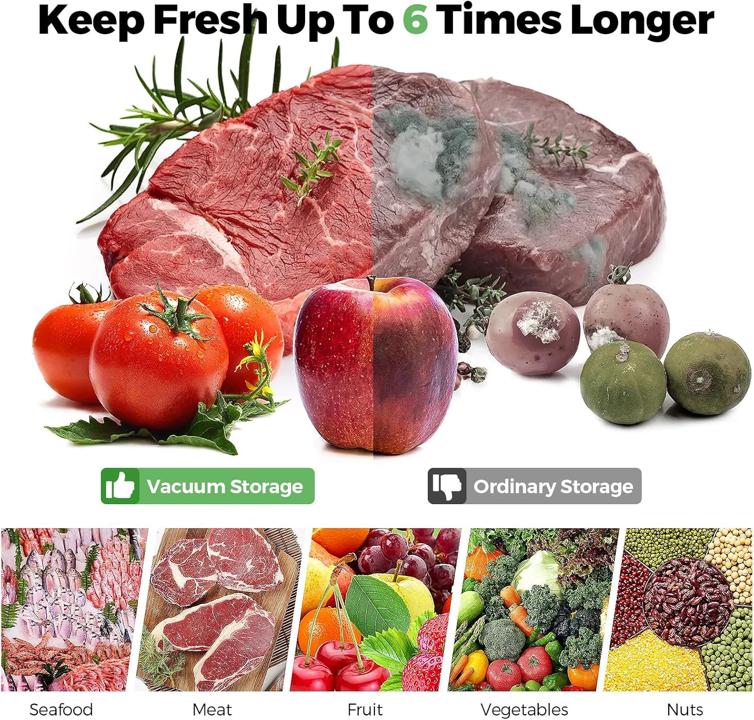 Sac sous vide alimentaire - sachets gaufrés 20x30cm - lot de 100, sans BPA, compatible toutes machines