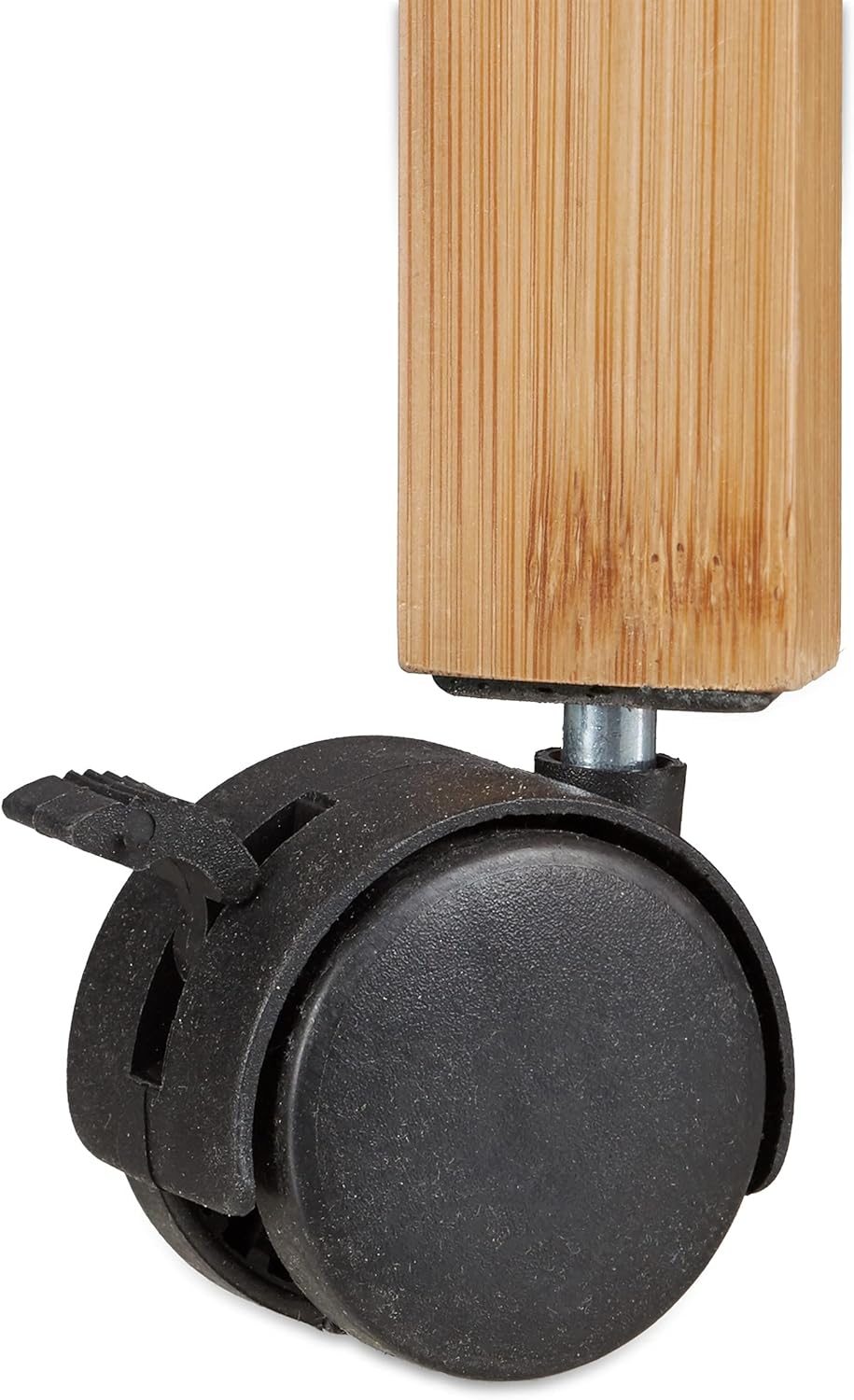 Relaxdays - desserte cuisine pliante bambou 70x40,5x65cm, brun/noir