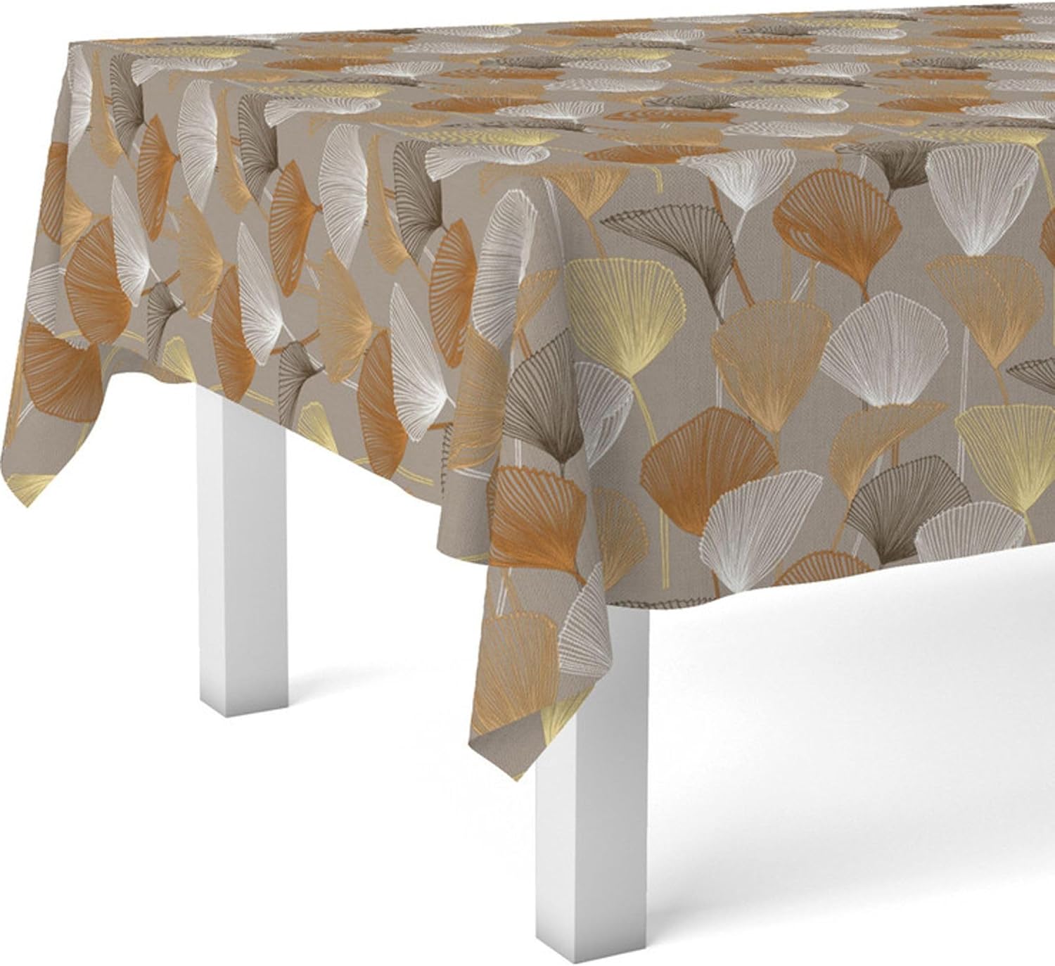 Nappe en toile cirée - rectangulaire 220x140 cm - anti-taches, imperméable, marron