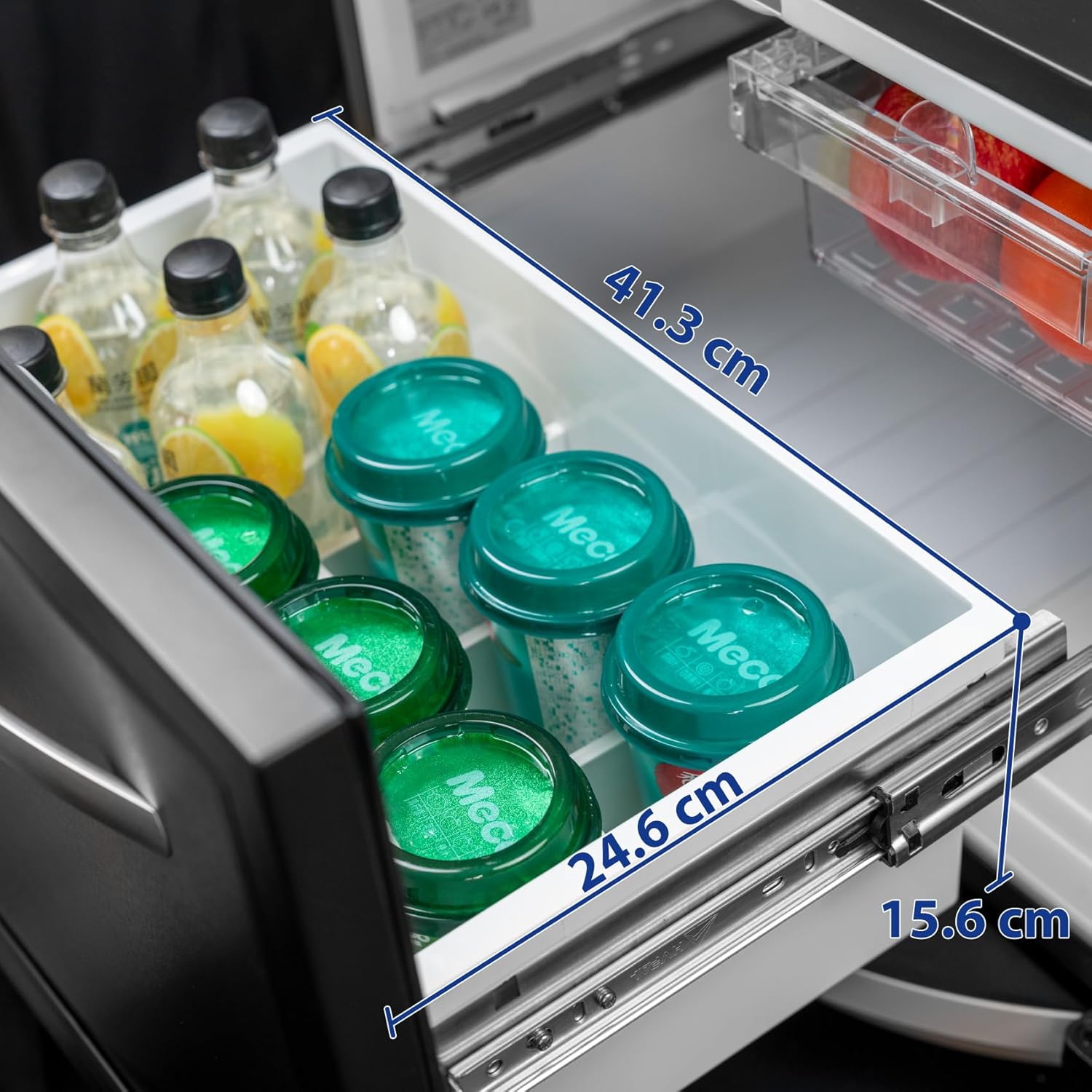 Smad - frigo tiroir camping car 45L - 55x50,8x42cm - 12V, 0-15°C, glacière tiroir