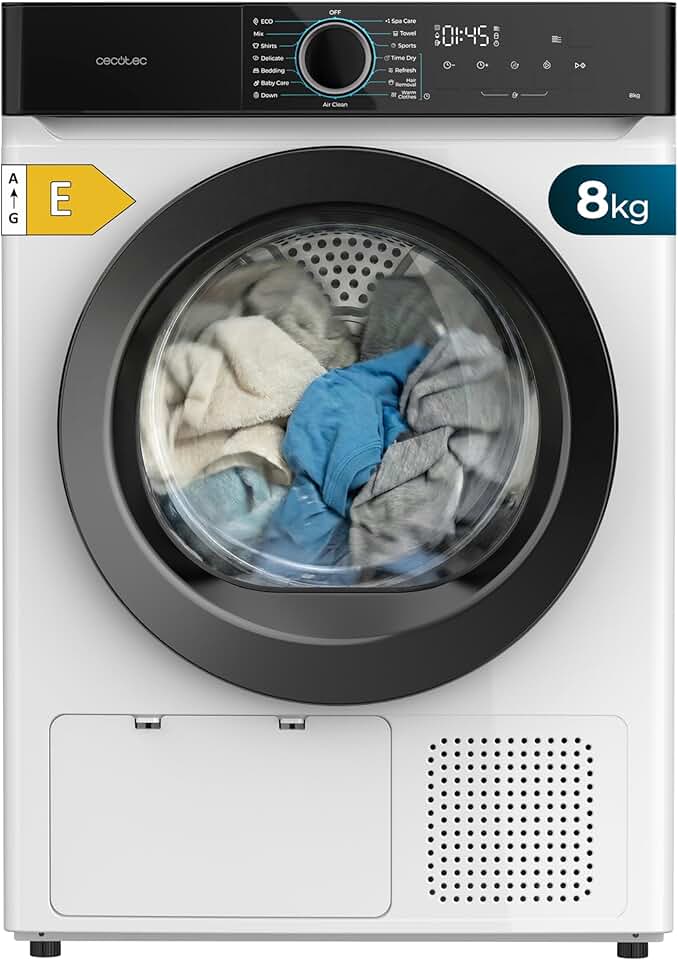 Cecotec Bolero Dresscode Dry 8180 8kg Pompe à chaleur 15 programmes