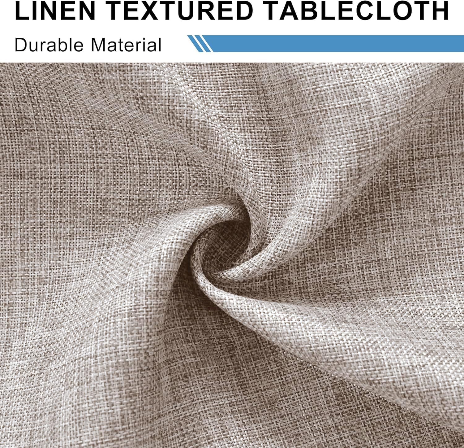 DWCN – Nappe effet lin rectangulaire 135x180cm, imperméable, anti-tache, lavable – DWCN