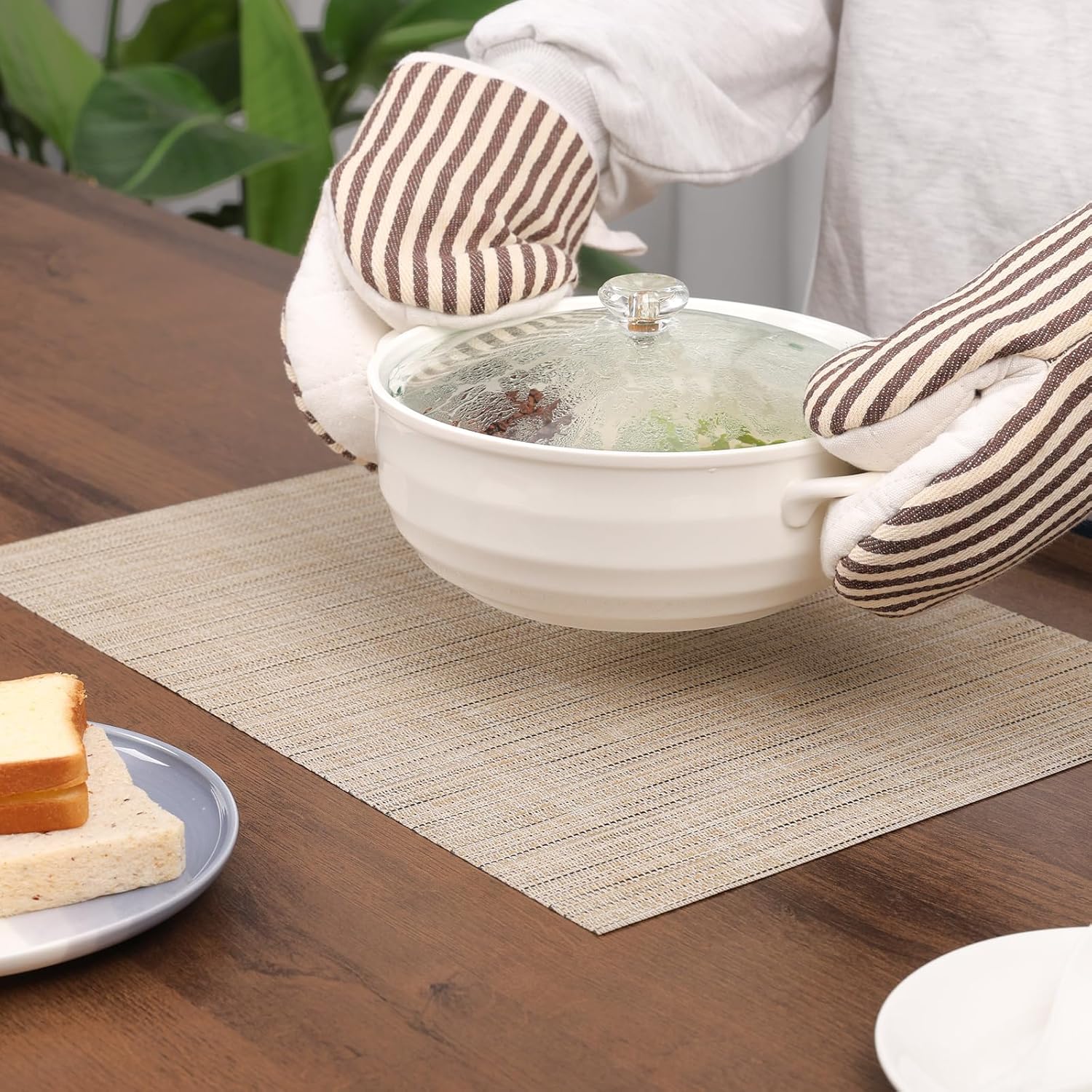 Myir - Sets de table JUN, lot de 6, 30x43.5cm, vinyle lavable, antidérapant