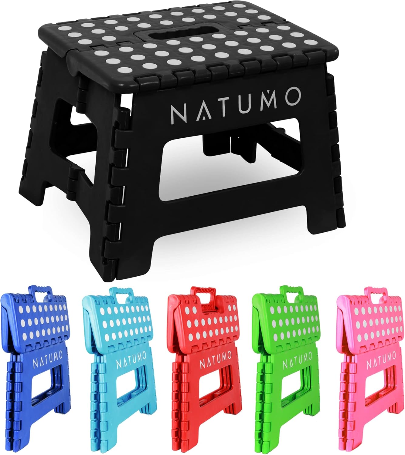NATUMO - tabouret pliable 150 kg - aide à la montée, enfants et adultes