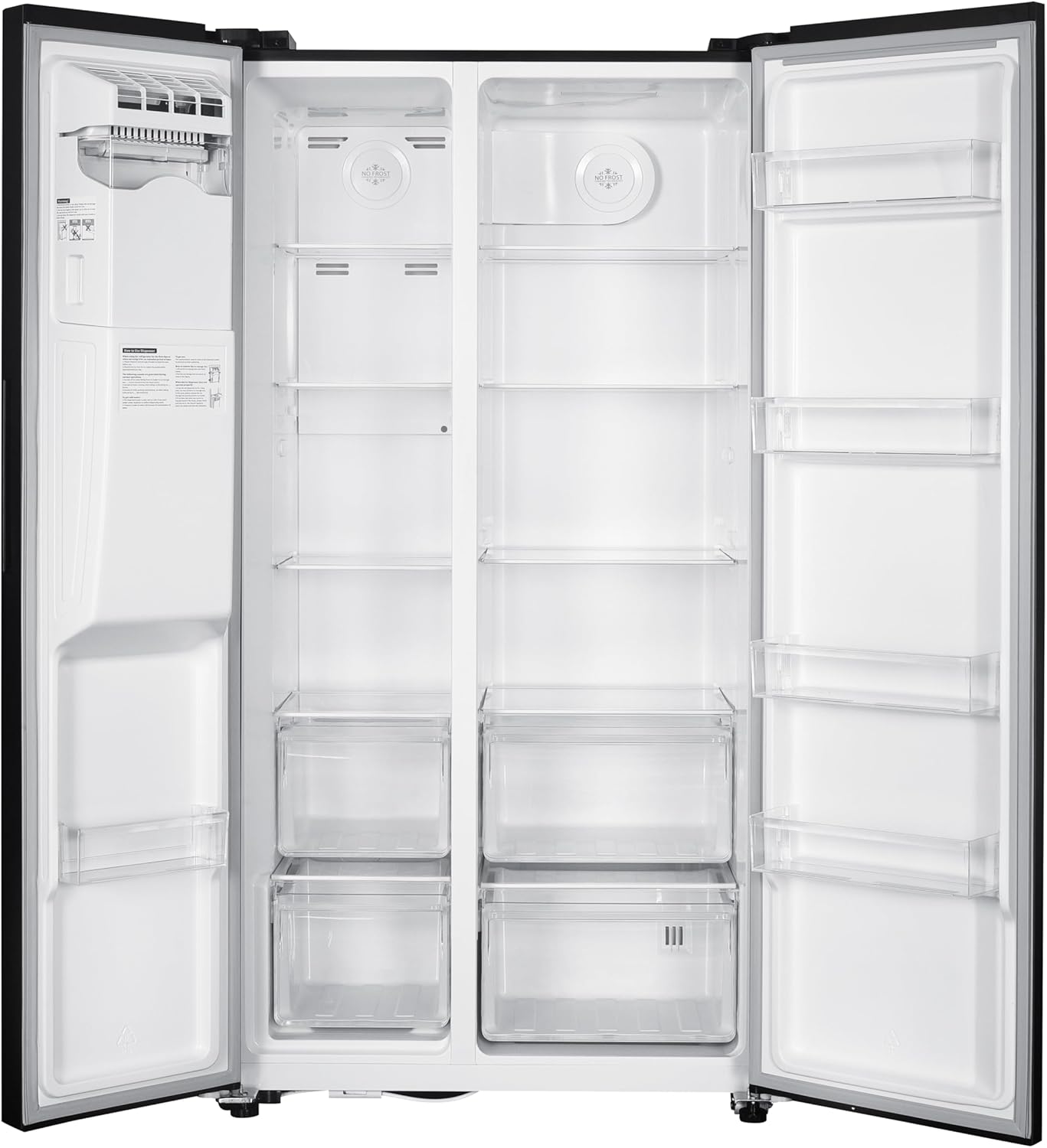 GEDTECH - Réfrigérateur side by side 513L, eau/glaçons, GSBSA513DX