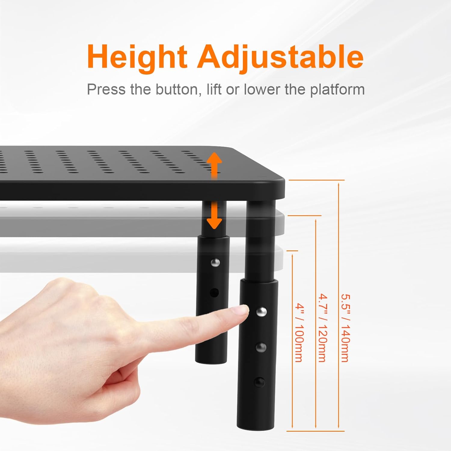 Grifema - support écran réglable - 3 hauteurs - charge 20kg - GB1051