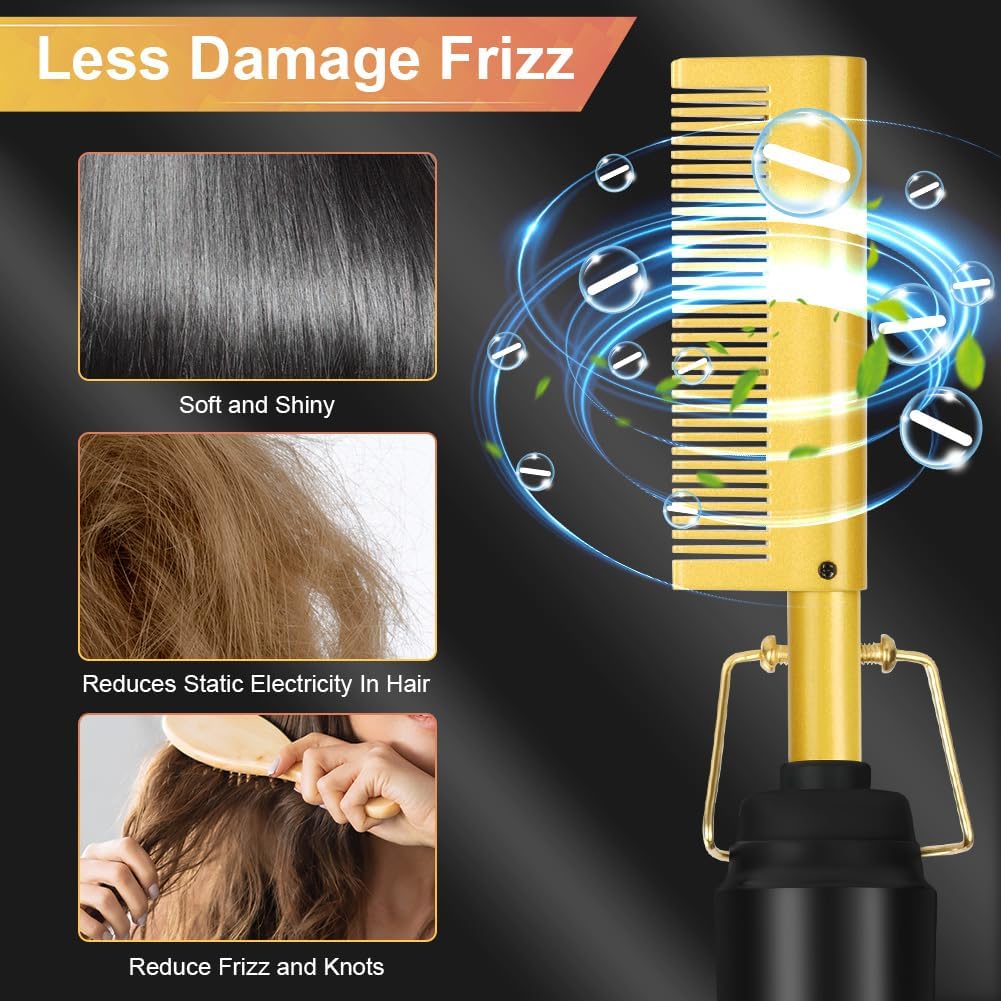 Flintronic - peigne chauffant 2 en 1 - 160-200°C, céramique, rapide