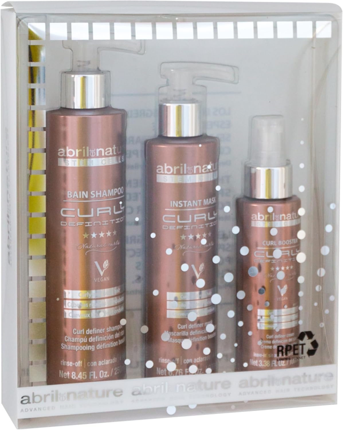 abril et nature - Curly Definition Pack - 550 ml - routine bouclée, protection chaleur