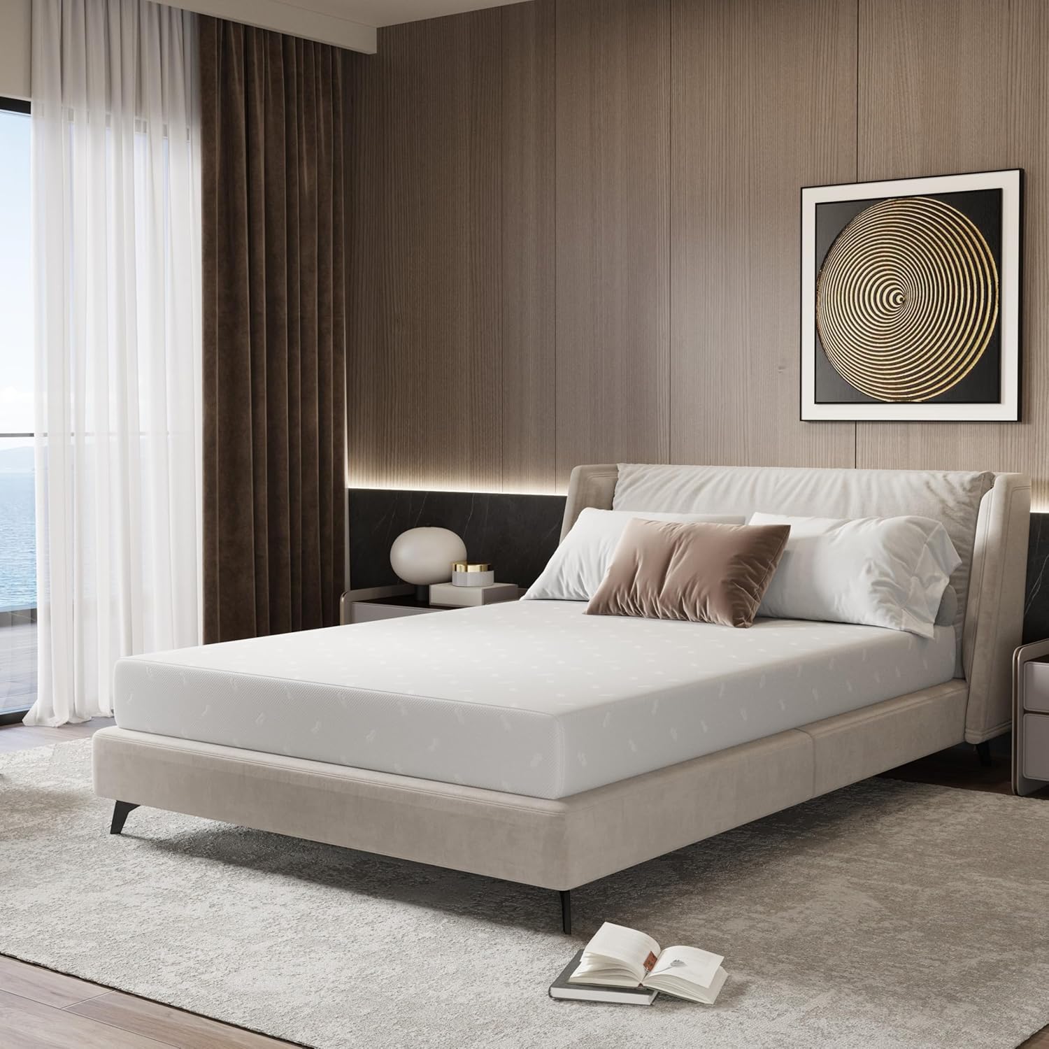 Novilla - mousse froide 7 zones - 160x190 cm - housse amovible 18 cm