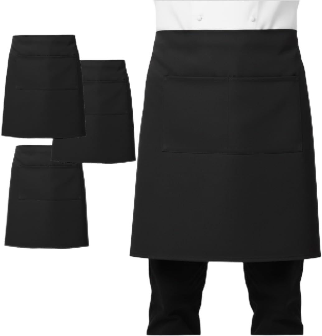 LEFUNDA - Tablier cuisine réglable 3 poches, étanche, longues lanières