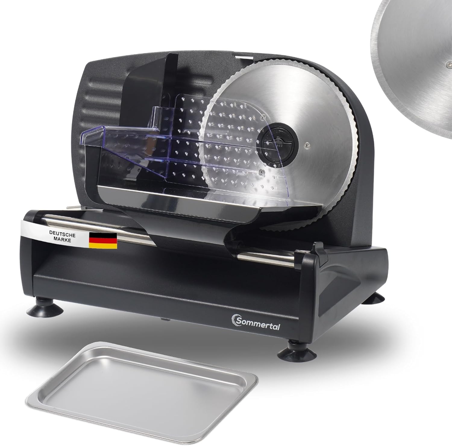 Trancheuse universelle inox 200W, lame dentelée, 0-15mm, AS190 DUAL