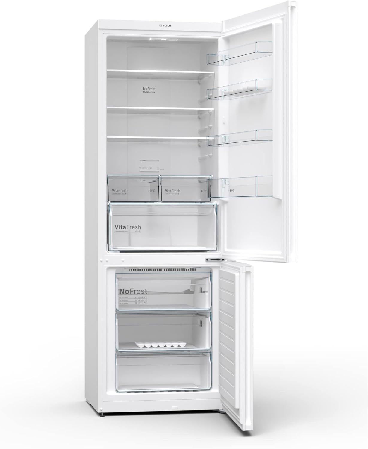 Bosch - combiné série 4, 203x70cm, blanc, réfrigérateur KGN49XWEA