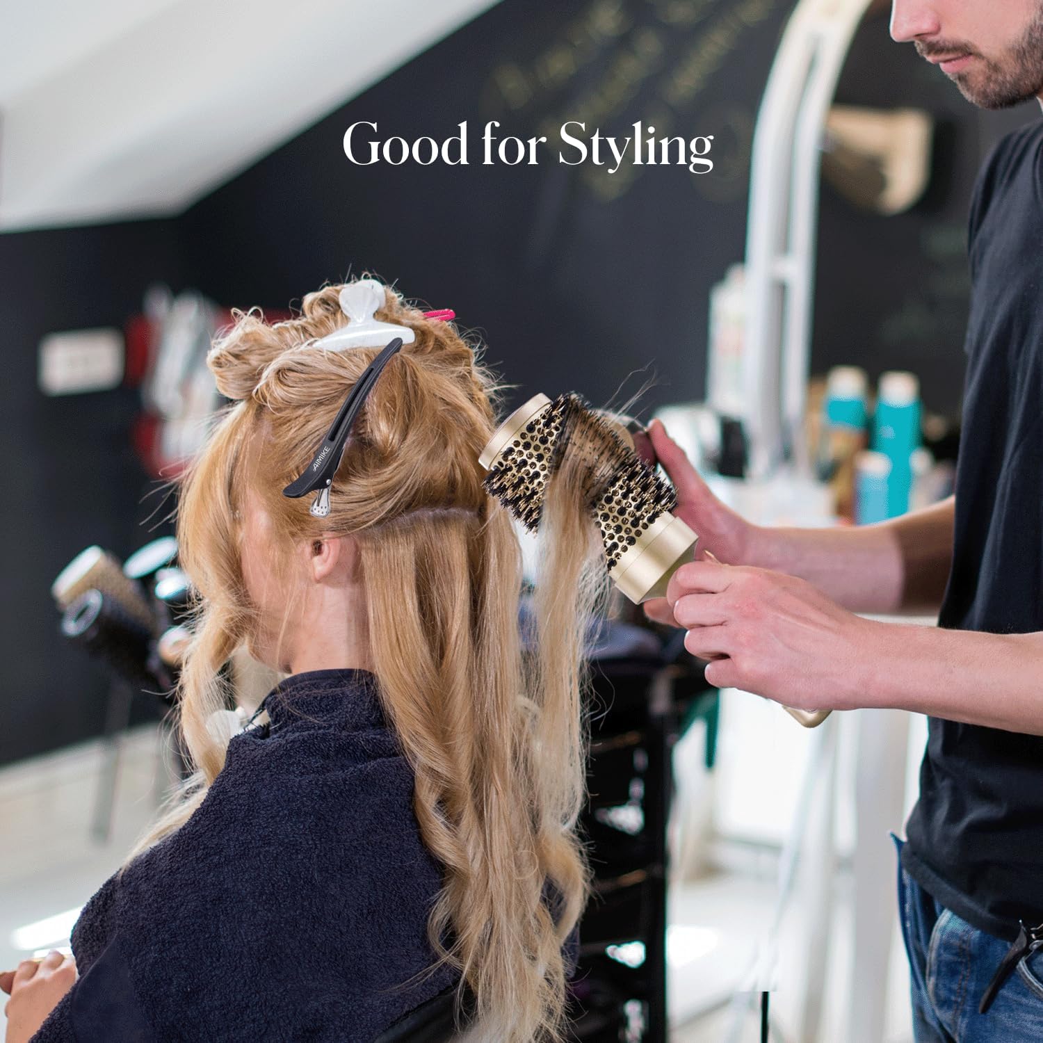 AIMIKE - pince à cheveux silicone - lot de 6 - antidérapantes, pour cheveux épais et fins