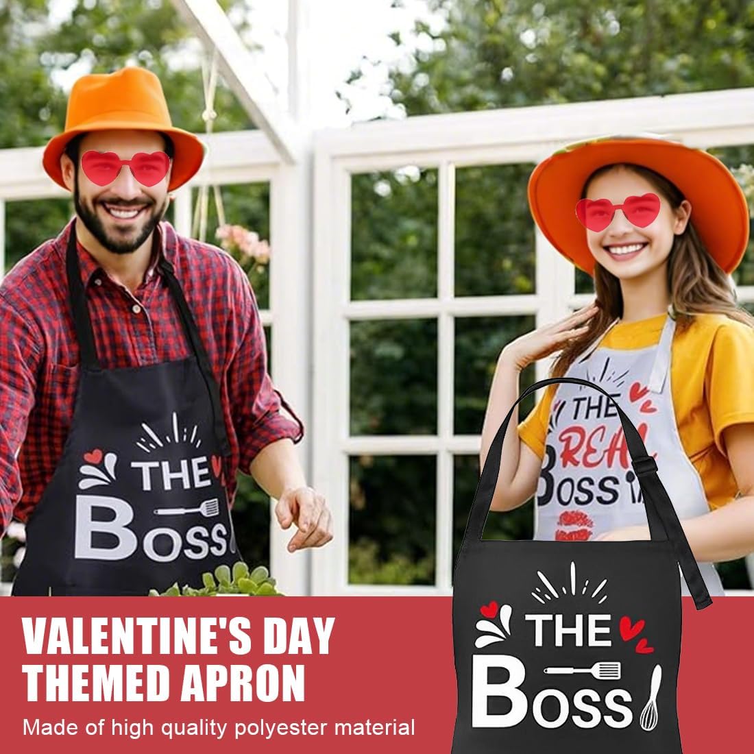 Tablier cuisine couple - Mr & Mrs Right - réglable - cadeau mariage, crémaillère