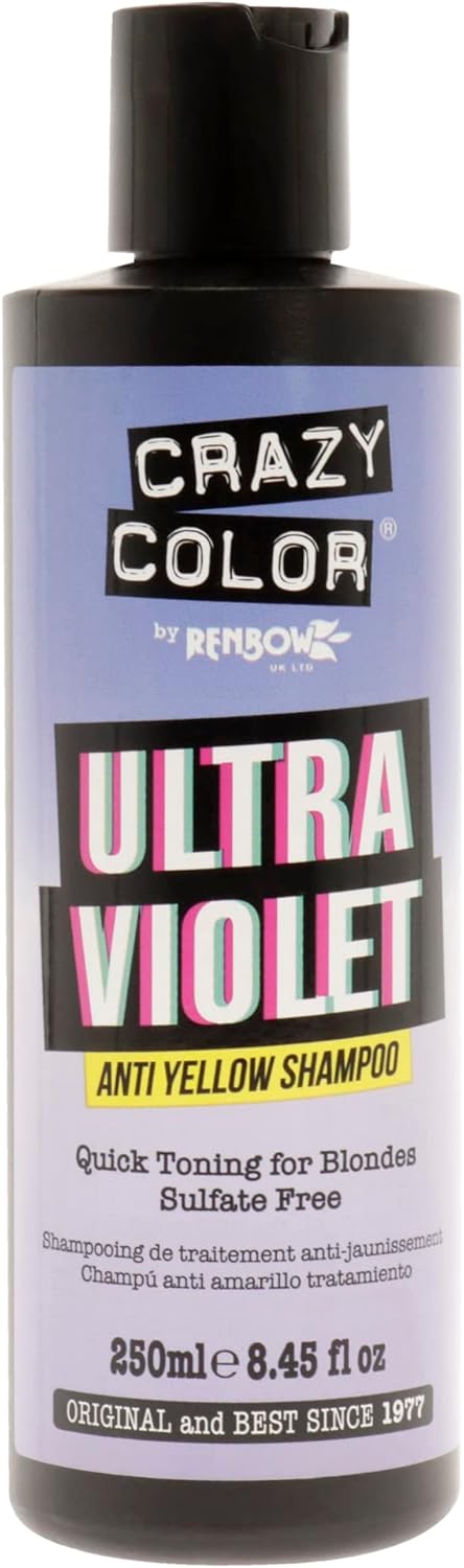 Crazy Color - No Yellow Ultraviolet 250ml - shampooing anti-jaunissement