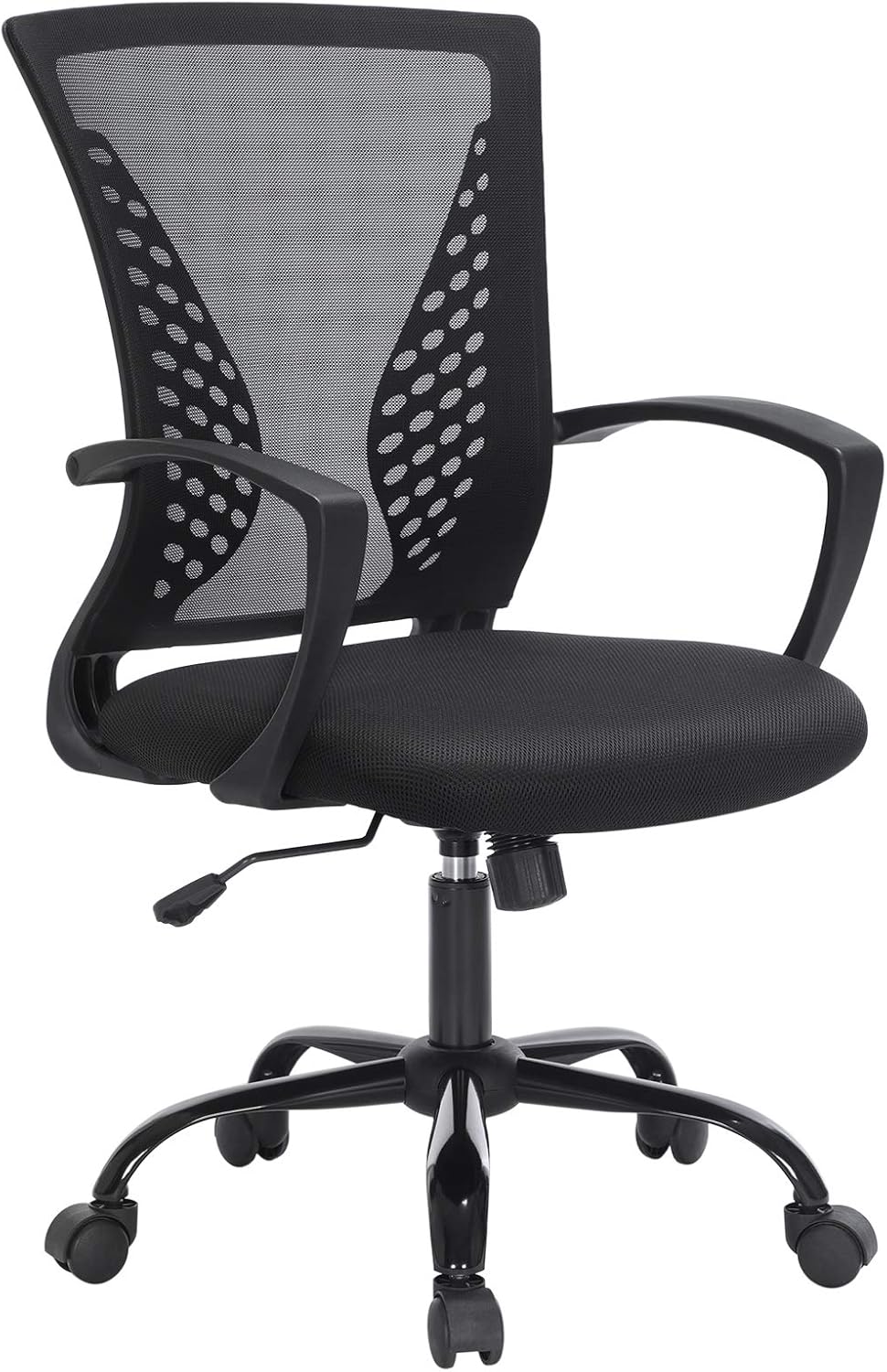 SONGMICS - fauteuil de bureau ergonomique, hauteur réglable, toile respirante, charge max 120 kg, OBN22BK