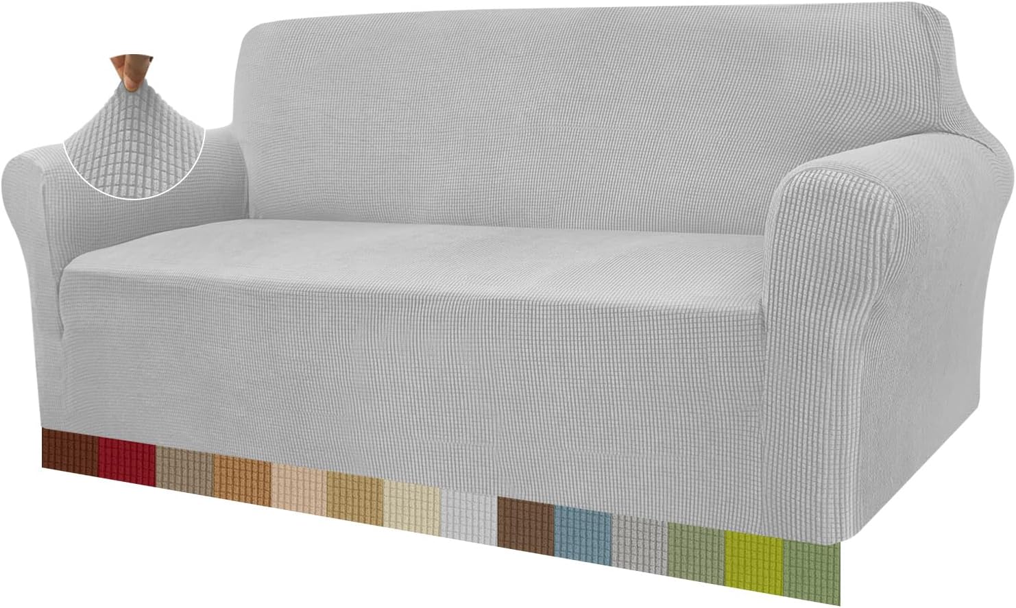 Granbest - housse de canapé jacquard 3 places - extensible, protection animaux