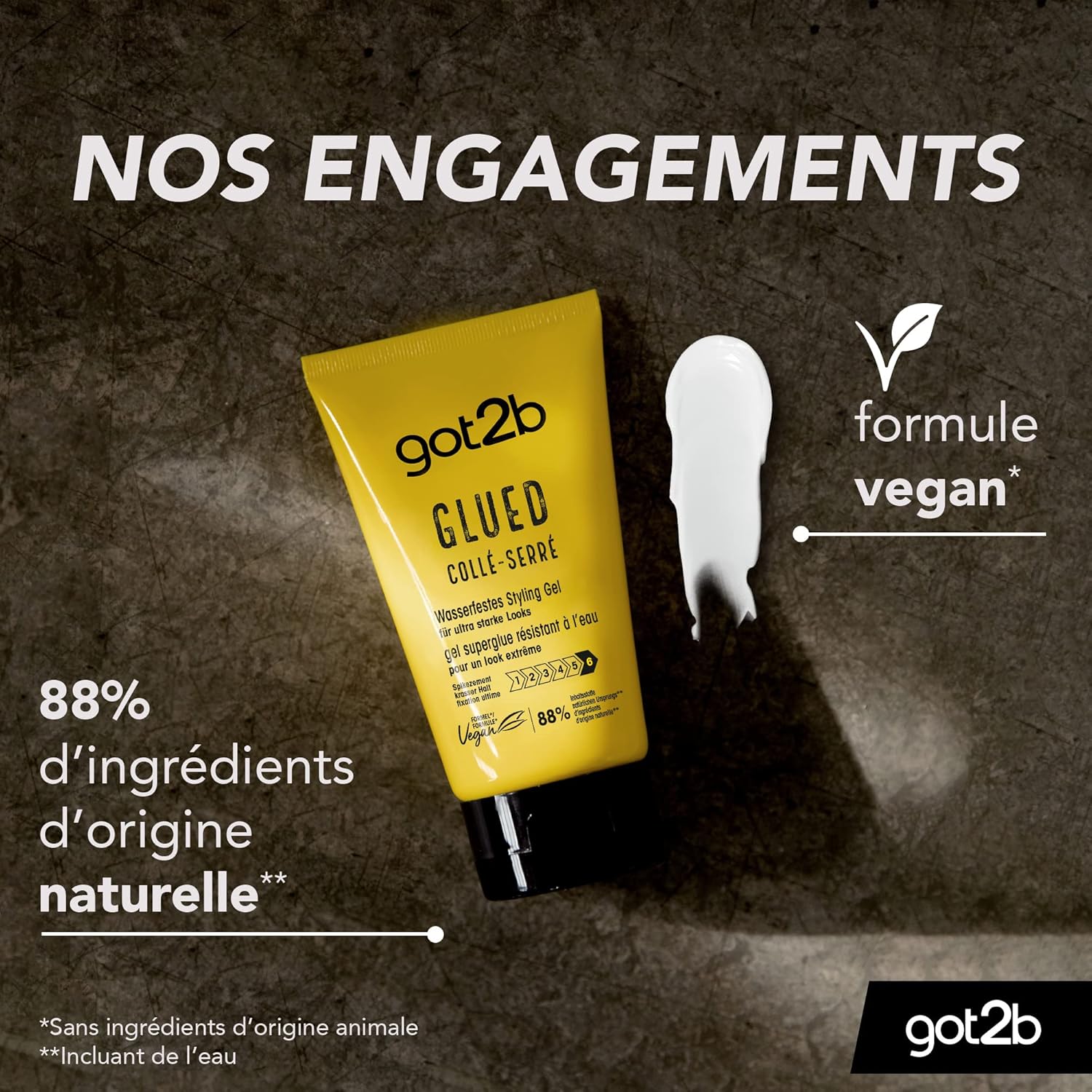 Schwarzkopf - Got2b Superglue - 150ml x2 - fixation forte, résistant eau, formule végane