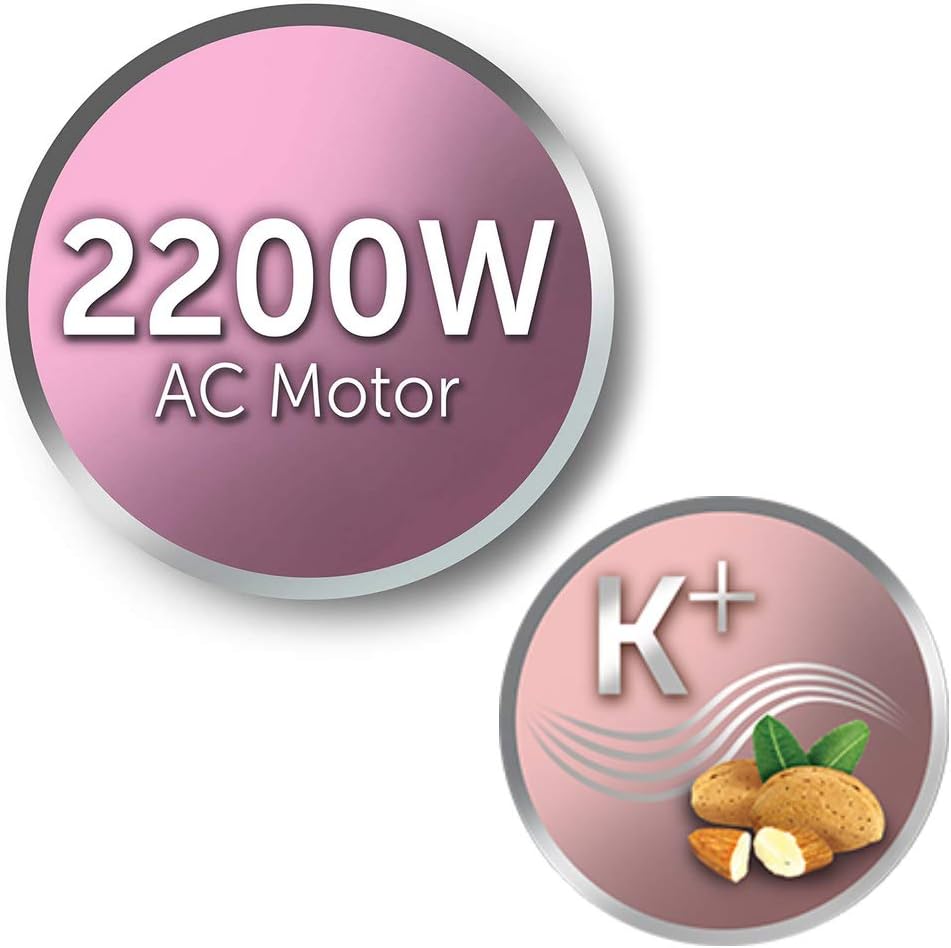 Remington - Keratin Protect - sèche-cheveux 2200W, ionique, céramique, moteur AC, 3 temp., 3 accessoires - AC8820