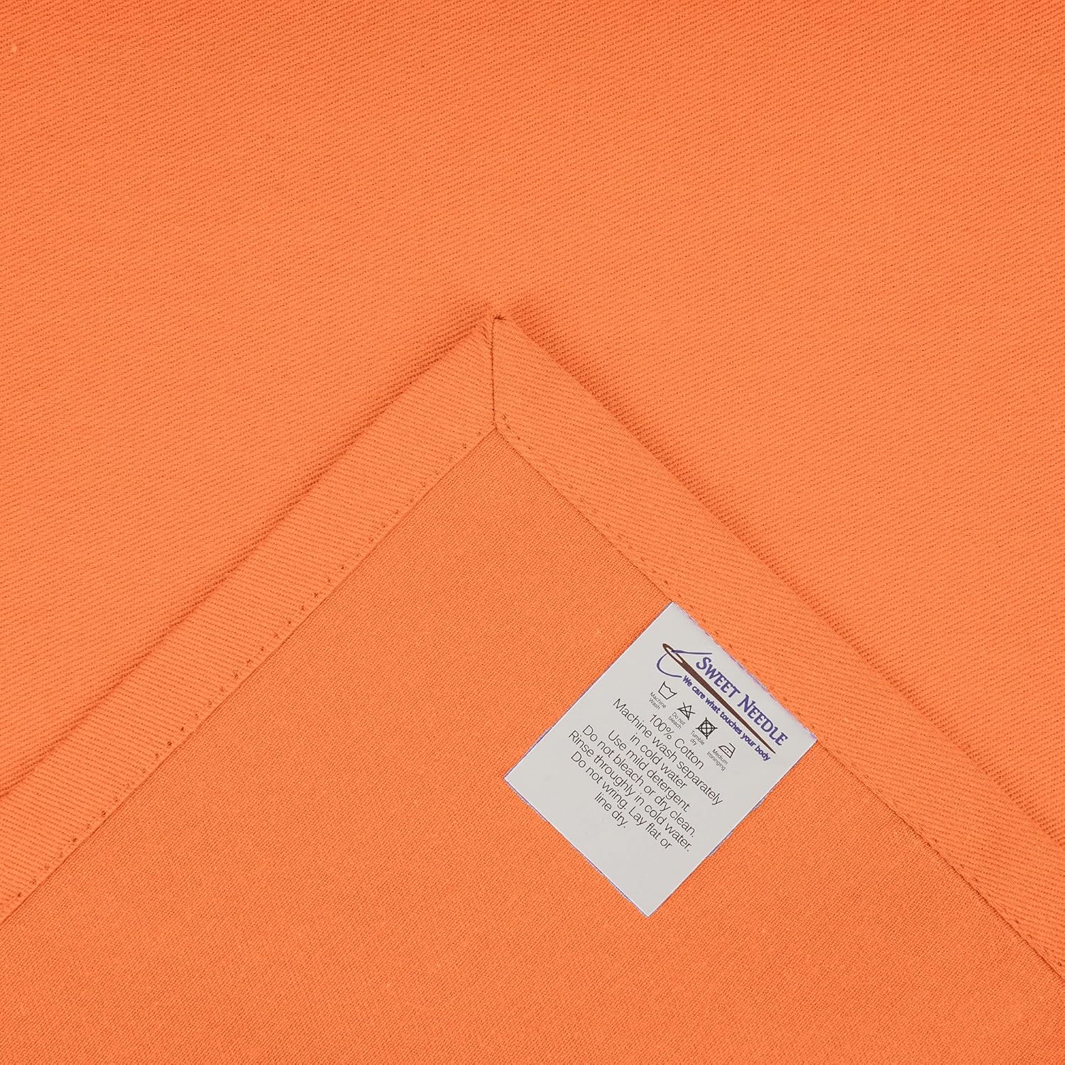 Sweet Needle - serviettes de table 45x45cm - coton épais, coins arrondis, lot de 12