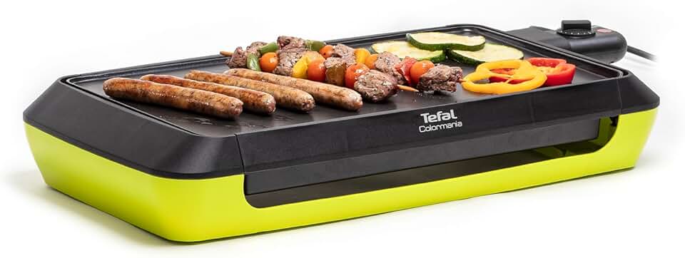 Tefal - Plancha Colormania - 2000W, 8 pers, antiadhésif, lavable CB660301