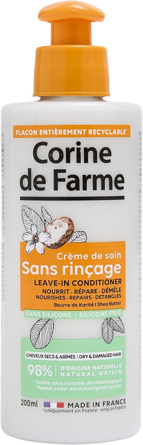 Corine de Farme - Crème Soin Karité - 200 ml - Nourrit, répare, démêle, sans silicone