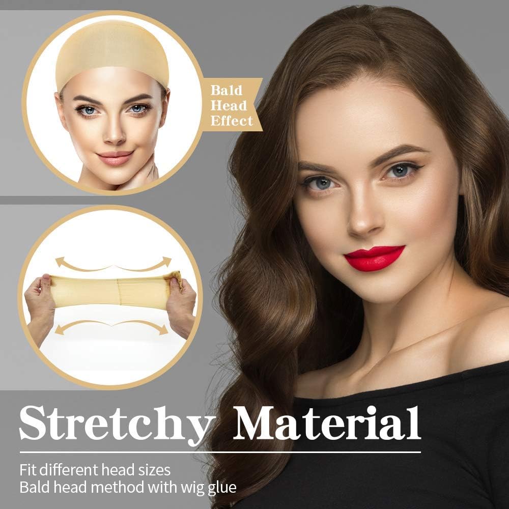 Dreamlover - Bonnet de perruque nylon - taille unique - lot de 12, beige