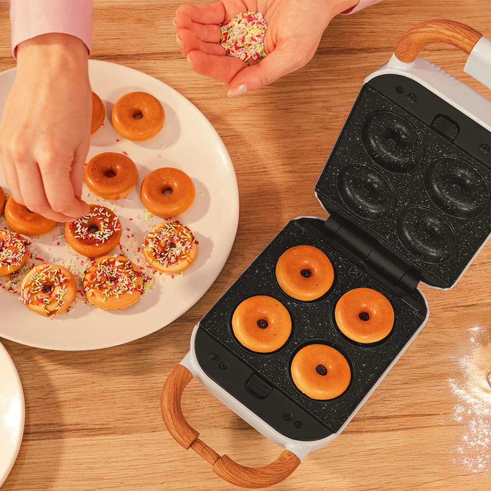 Cecotec - Rock'nToast Retro One - 700W, 3 plaques, revêtement RockStone, base antidérapante, vert