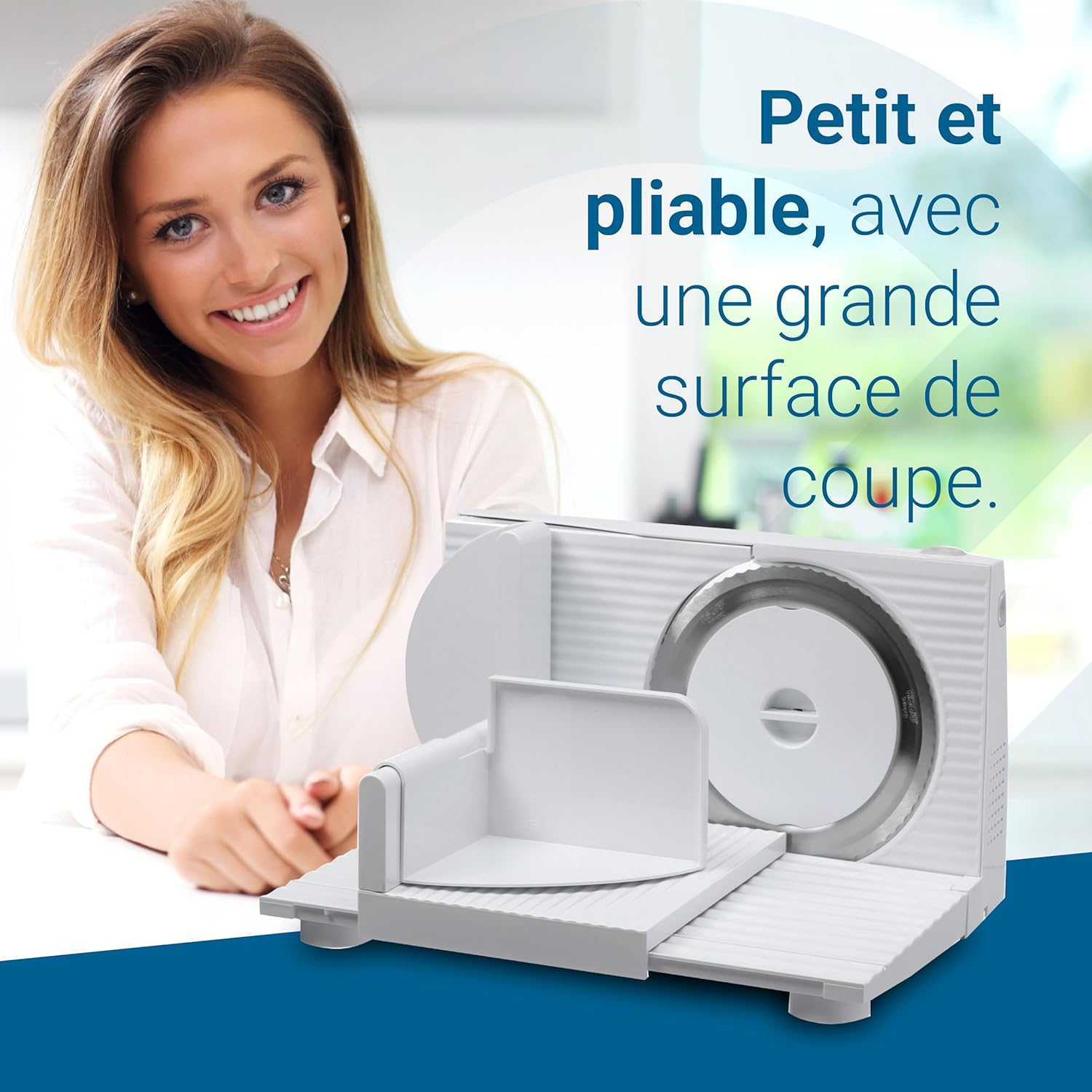 EUREL - trancheuse électrique RS44 - lame 170 mm - épaisseur réglable, moteur 80W