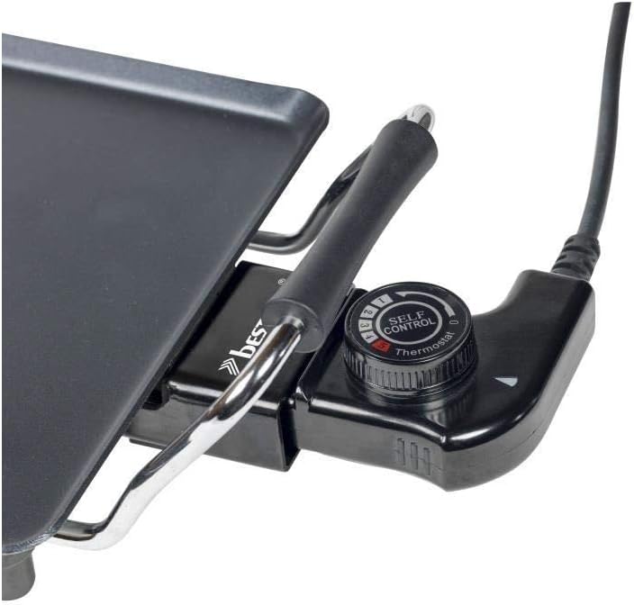 Bestron - Plancha électrique - compact - anti-adhésif, réglage température, 2 personnes