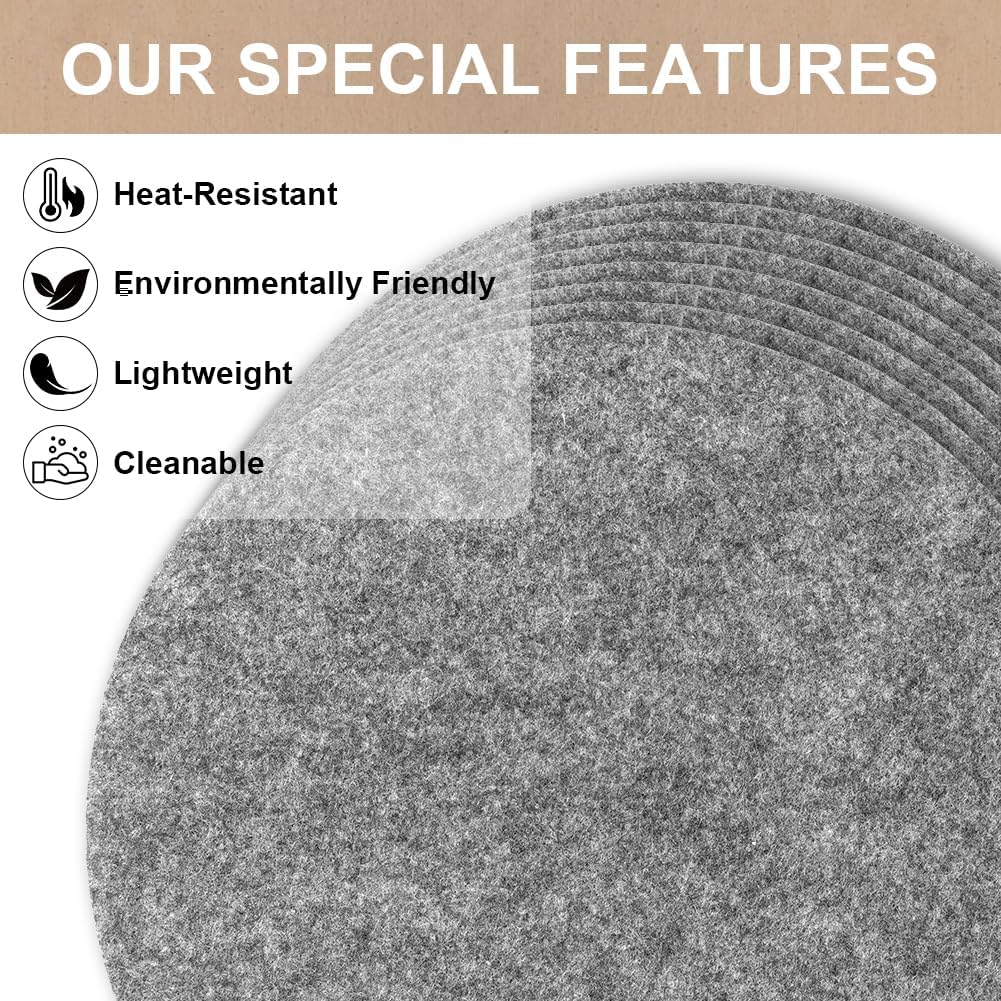 Flintronic - Protection casseroles 8 pièces - 19.1cm - protège-poêles premium anti-rayures