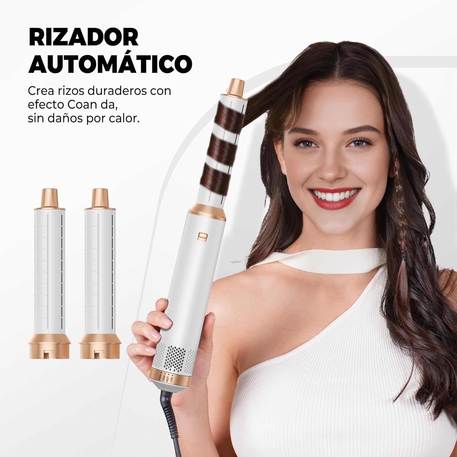OKWRAP - Airbrush 5 en 1 - styler multifonction cheveux ionique