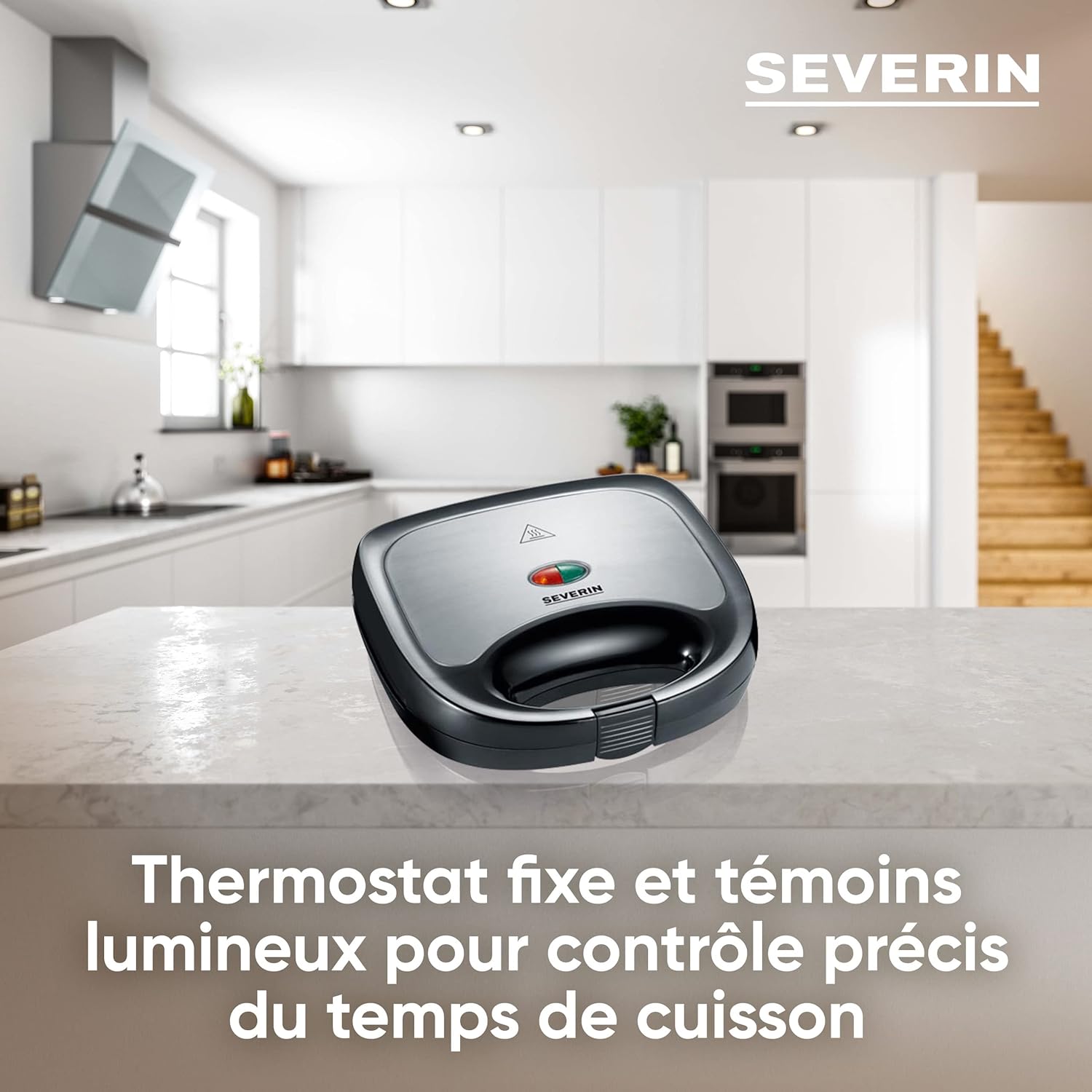 SEVERIN - Appareil croque-monsieur 600W - 2 sandwichs, plaques antiadhésives - SA 2969