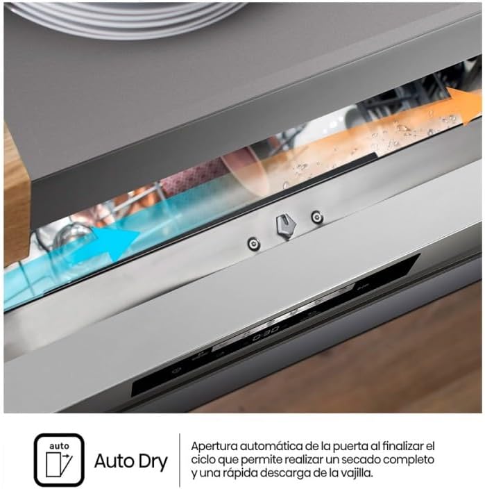 Hisense - Lave-vaisselle série HS642 - 60 cm, 14 couverts, porte automatique, HS642C60X