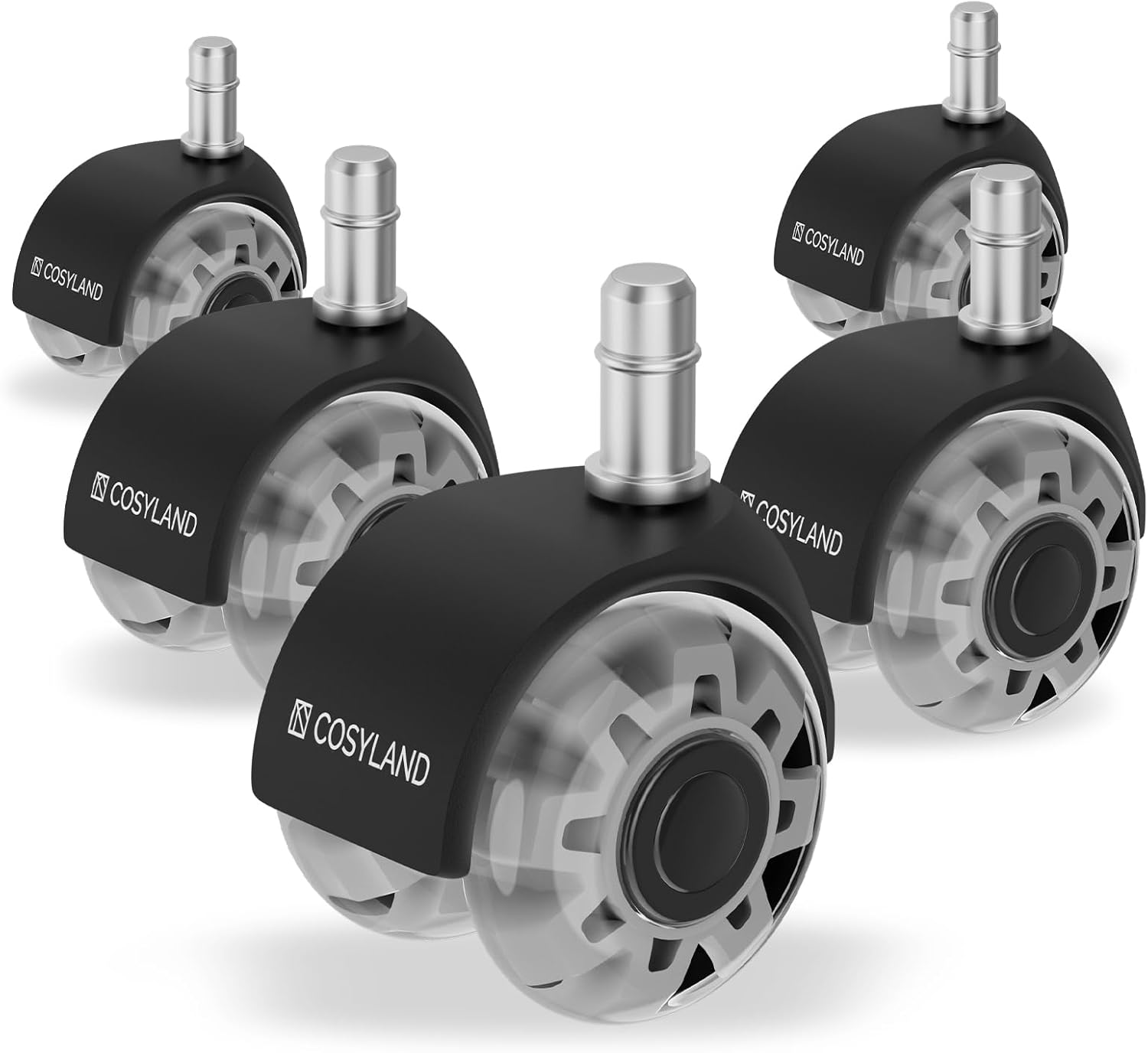 COSYLAND - roulettes bureau, 11x22mm, silencieuses, 300kg, 5pcs