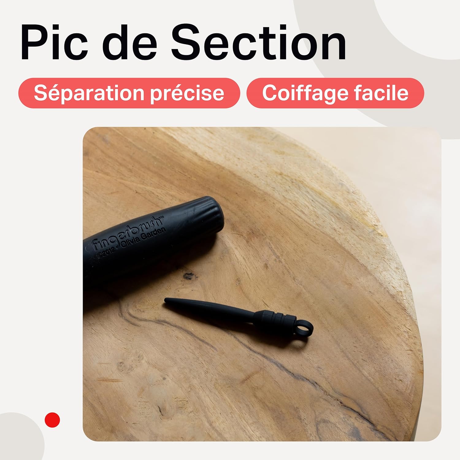 Olivia Garden - Fingerbrush Care Iconic - brosse démêlante sanglier & nylon - brillance et coiffage lisse