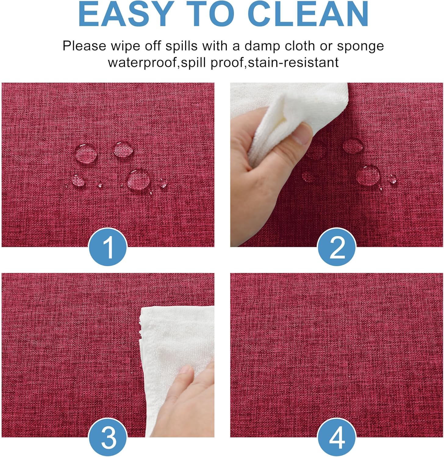 DWCN - nappe aspect lin - 110x140cm - lavable, imperméable, anti-tache